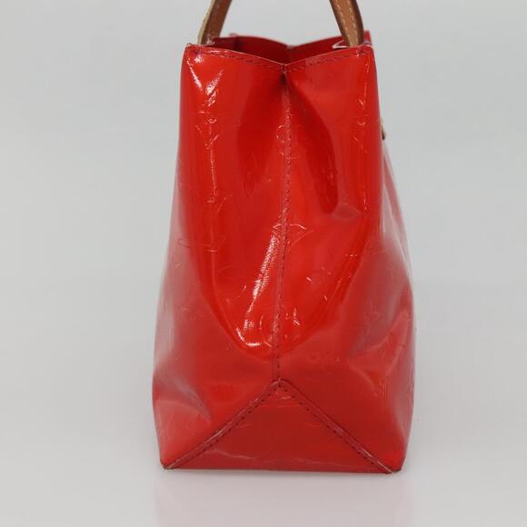 LOUIS VUITTON Monogram Vernis Reade PM Hand Bag Red Rouge M91088 - Picture 4 of 12
